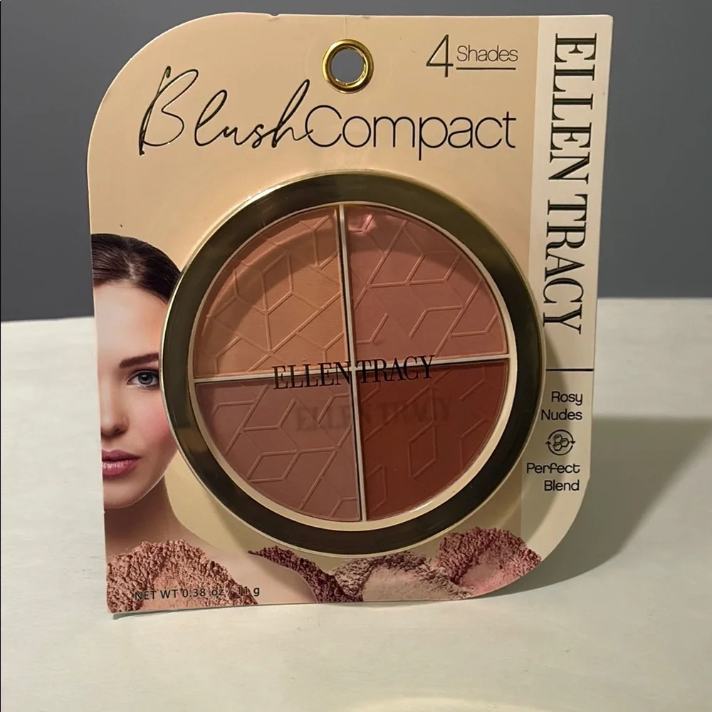 🌿Ellen Tracy Rosy Nudes Blush Compact – 4 Shades